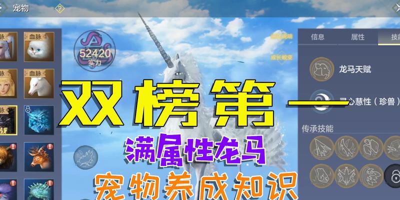 《妄想山海龙马进化级别解析——探索游戏中的神奇进化之路》（从幼龙到神龙）